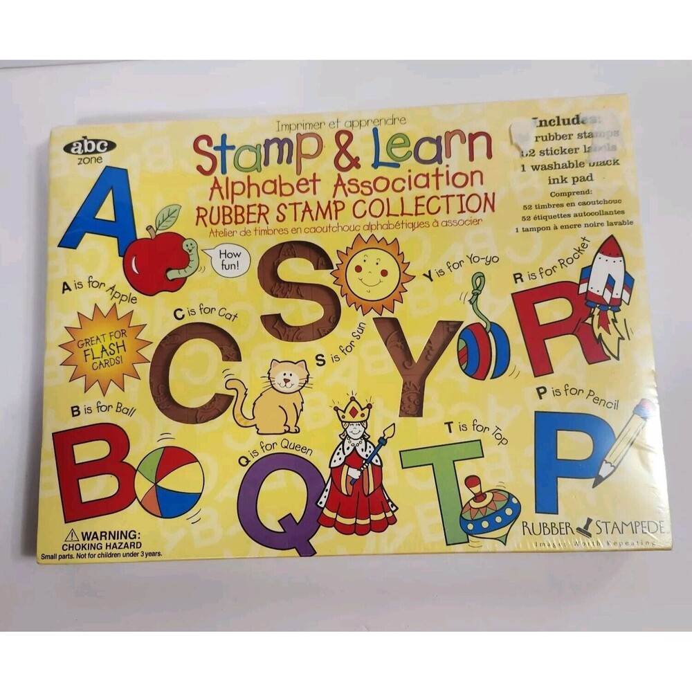 NEW Sealed Alphabet Association Rubber Stamp Collection By Rubber Stampede 2001